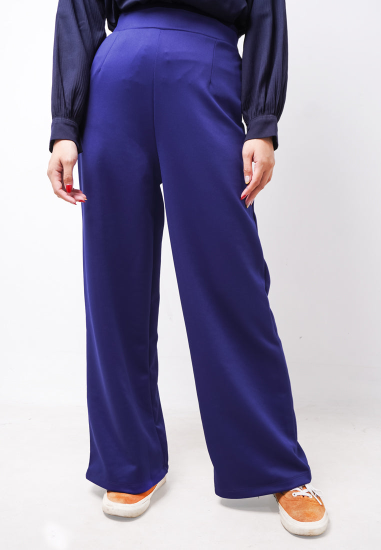 Third Day LC015 TDLA Kulot High Waist Scuba Aiko Navy