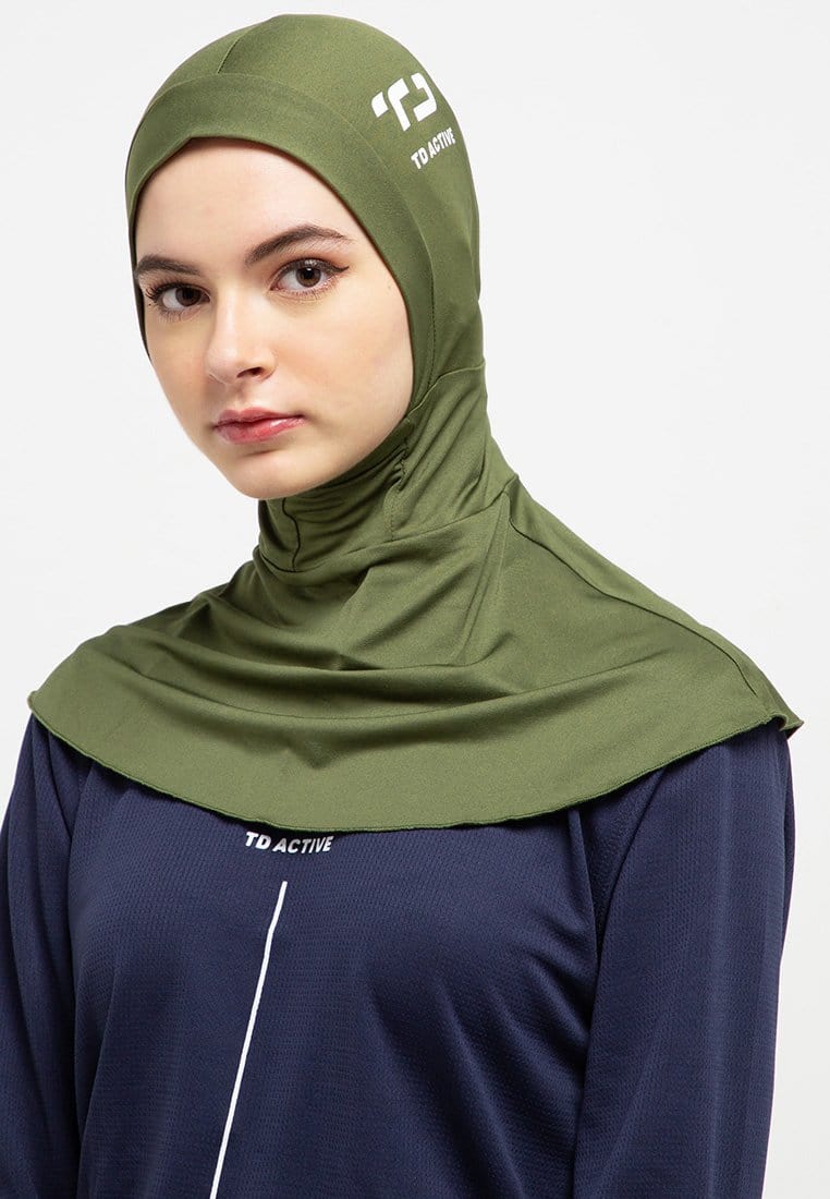 Td Active LH004 sport hijab betta green army