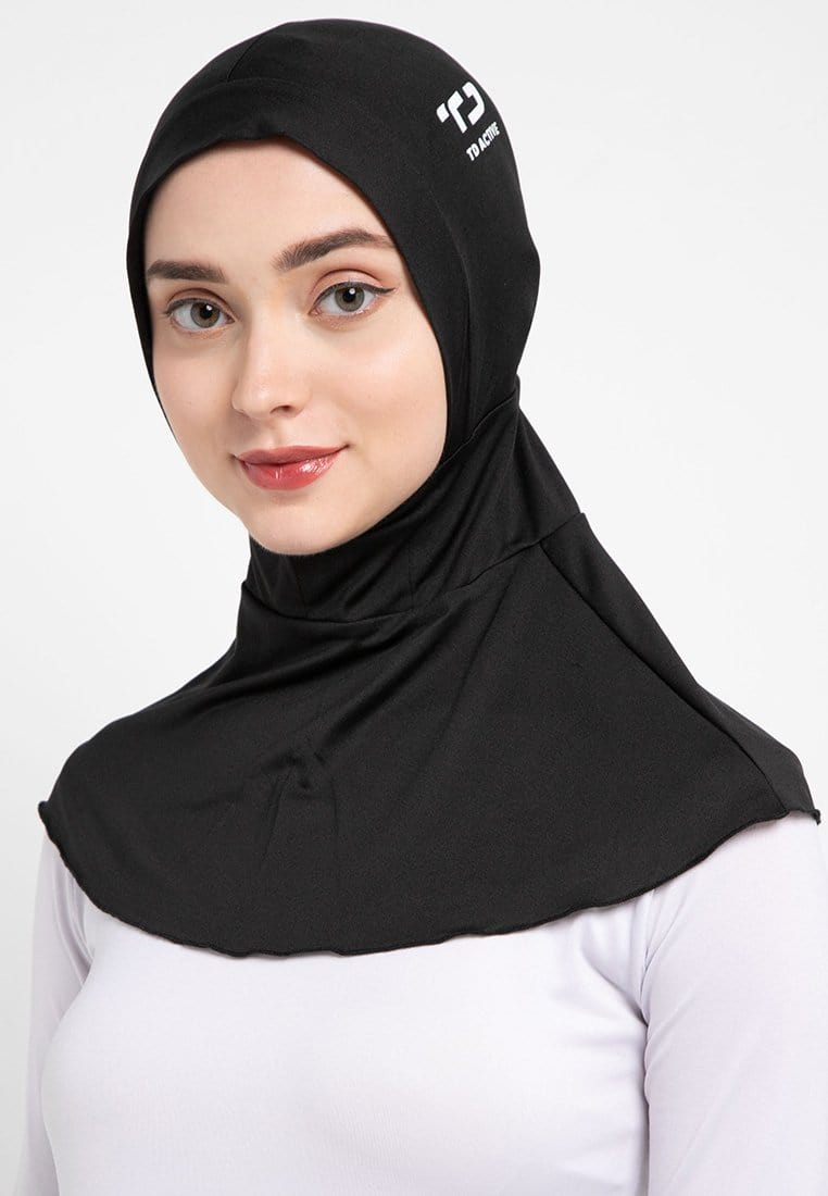 Td Active  LH013 sport hijab betta hitam