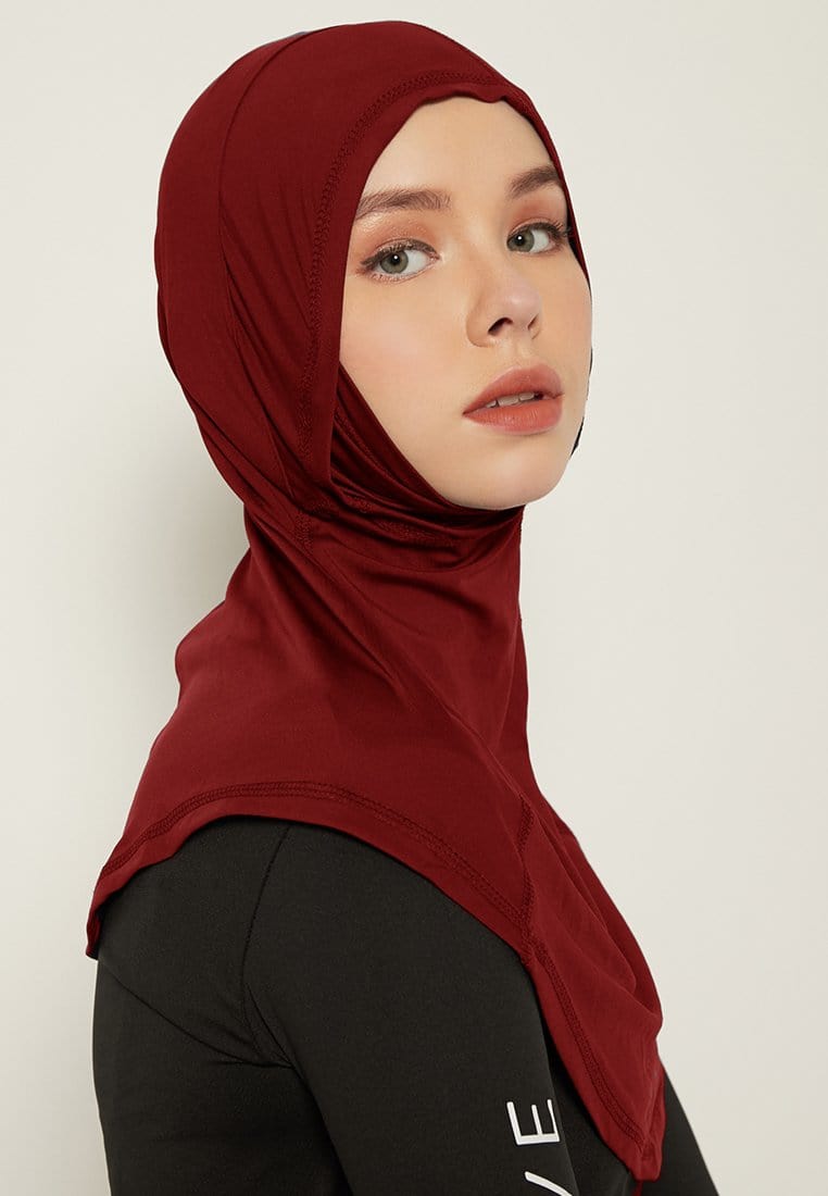 Td Active LH054 kerudung masker alfa maroon