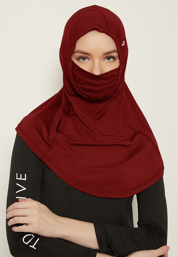 Td Active LH054 kerudung masker alfa maroon