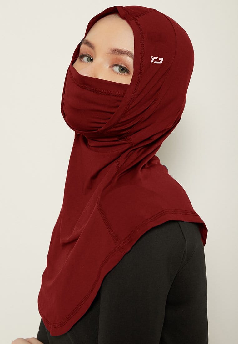 Td Active LH054 kerudung masker alfa maroon