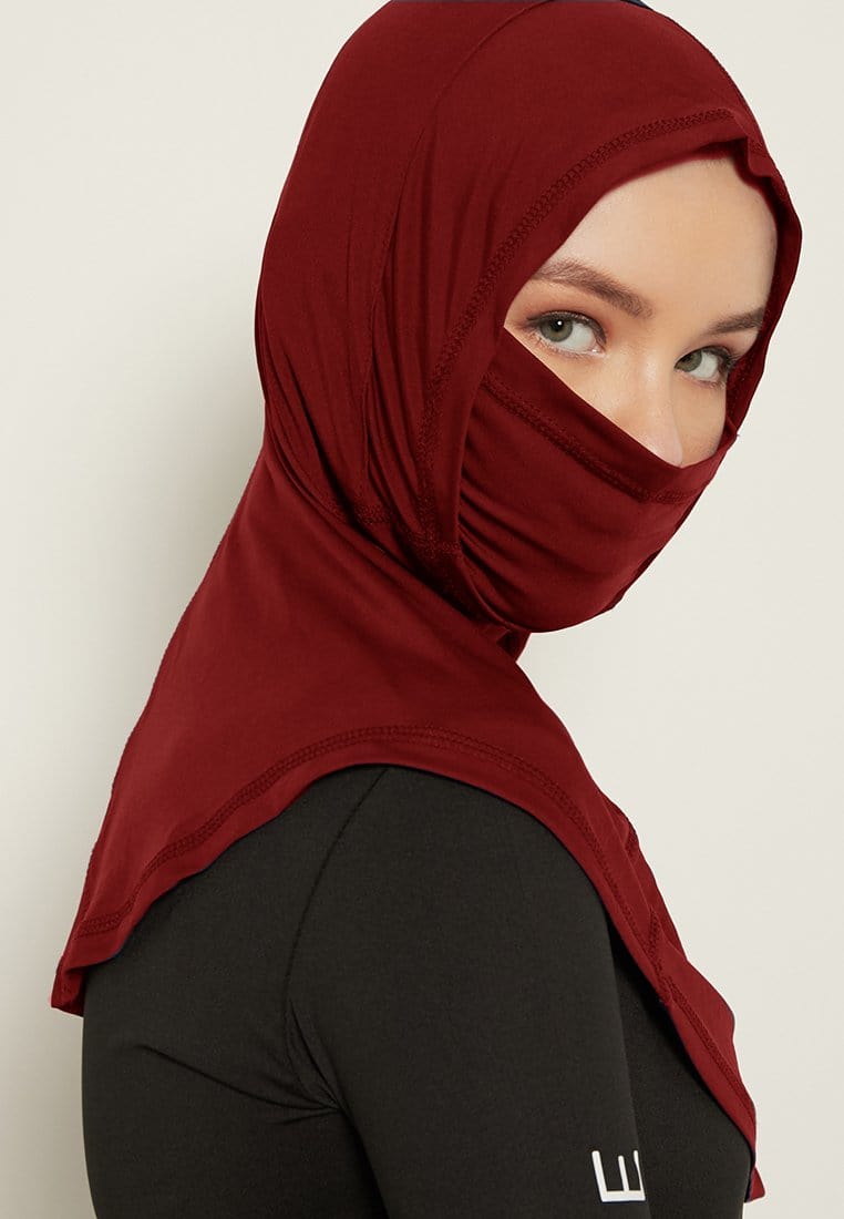 Td Active LH054 kerudung masker alfa maroon
