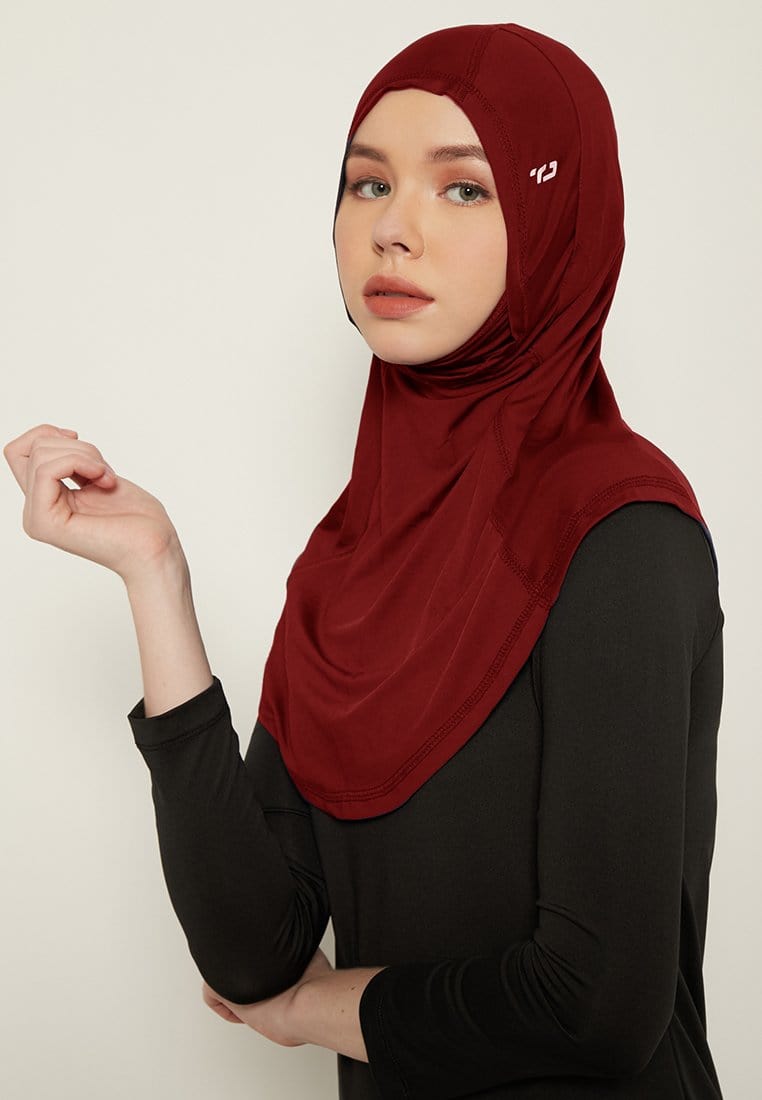 Td Active LH054 kerudung masker alfa maroon