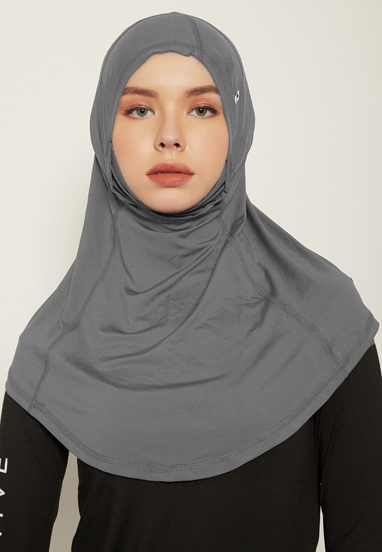 Td Active LH057 kerudung masker alfa abu tua