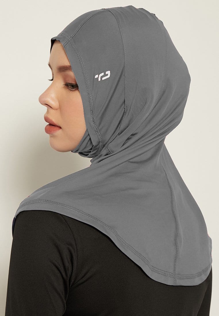 Td Active LH057 kerudung masker alfa abu tua