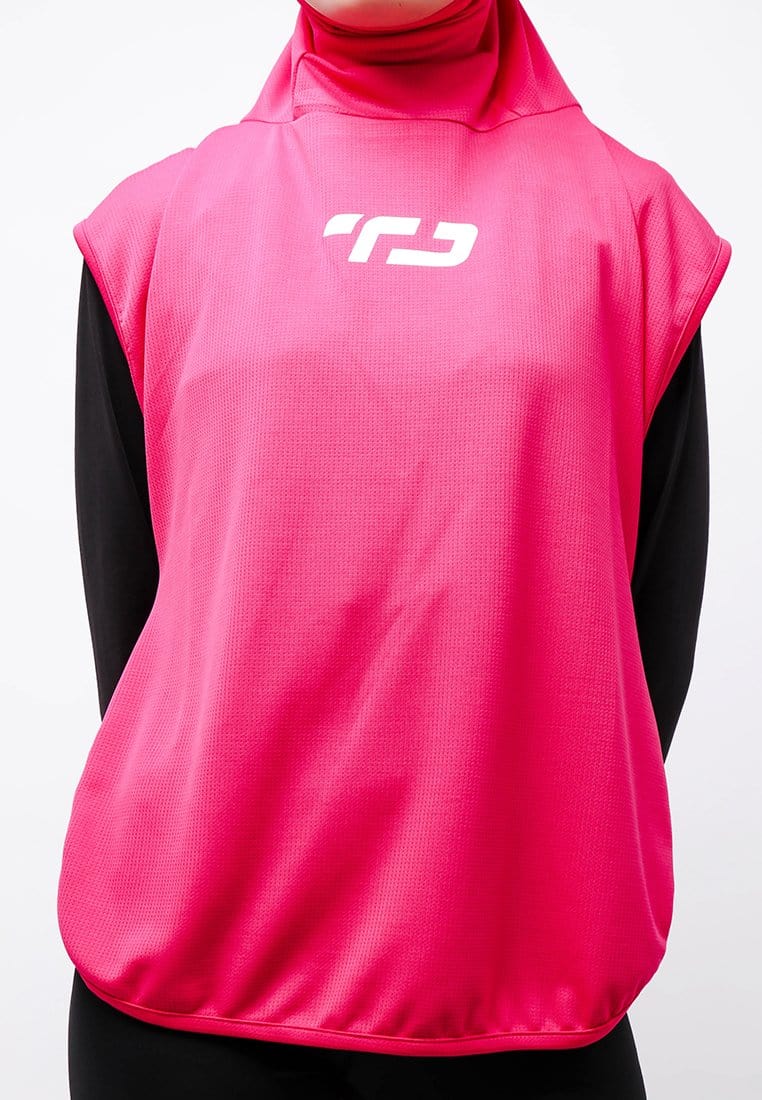 Td Active LH076 HBS Hijab Sport Outer Senam 2-In-1 Hoodie Pink