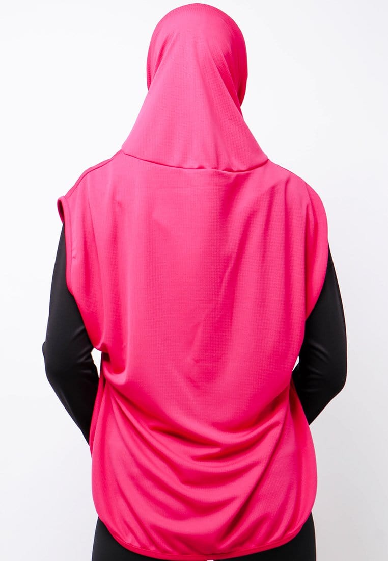 Td Active LH076 HBS Hijab Sport Outer Senam 2-In-1 Hoodie Pink