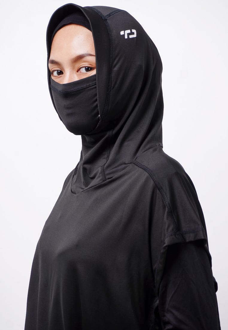 Td active LH078 Kerudung Masker Hijab sport Tetta Hitam
