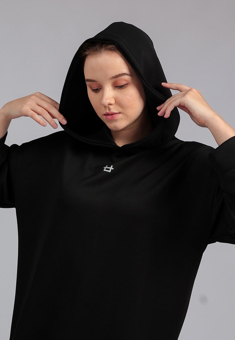 Third Day LO015 Over Shoulder Oversize Hoodie Logo Hitam