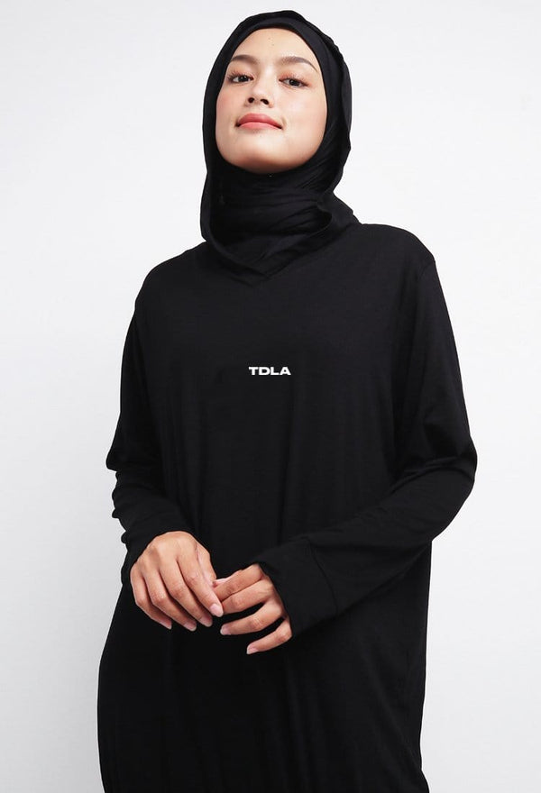 Third Day LO022 Hoodie Dress Wanita Ladies Evocot Tdla Hitam