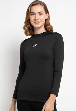 Td Active LS037 Sport LS Inner Long Sleeve Wanita on arm  black