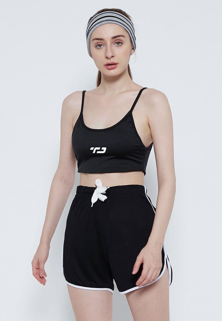 Third Day LS064 Sports Bra Td Logo Hitam