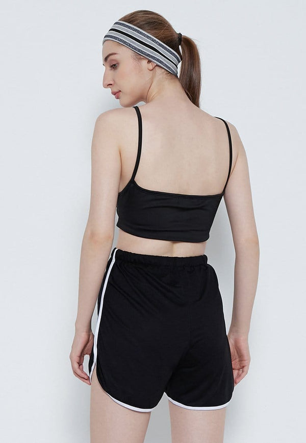 Third Day LS064 Sports Bra Td Logo Hitam