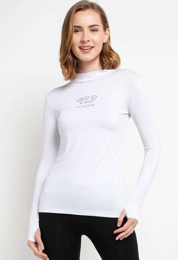 Td Active LS078 Sport Inner Outline Kaos Olahraga Wanita Putih