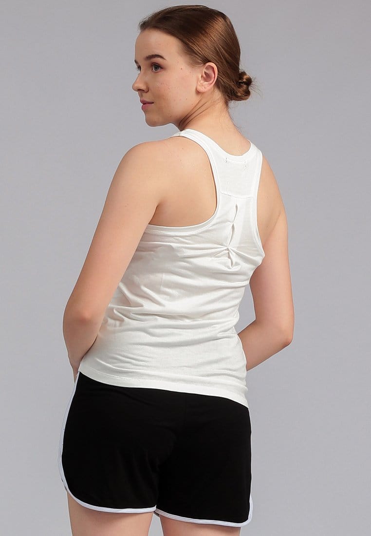 Td Active LS098 Ybc Yoga Sleeveless Just Breathe White