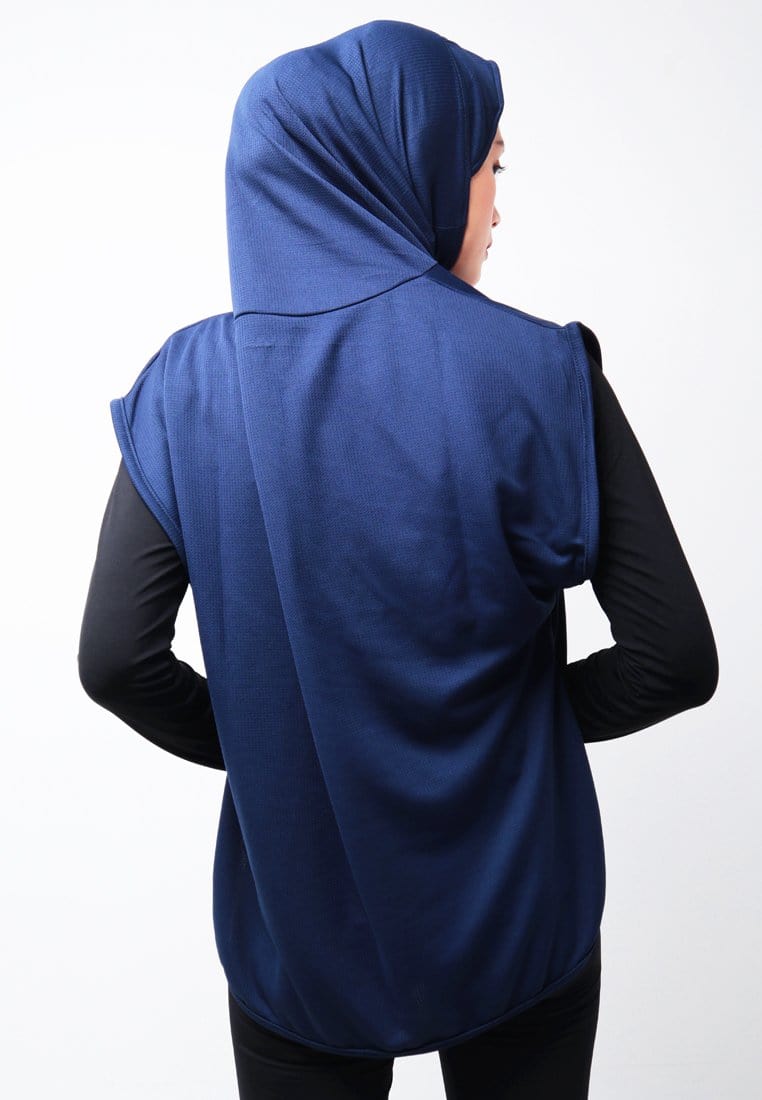 Td Active LSA04 Hbs Hijab Sport Outer Senam 2-In-1 Hoodie Navy