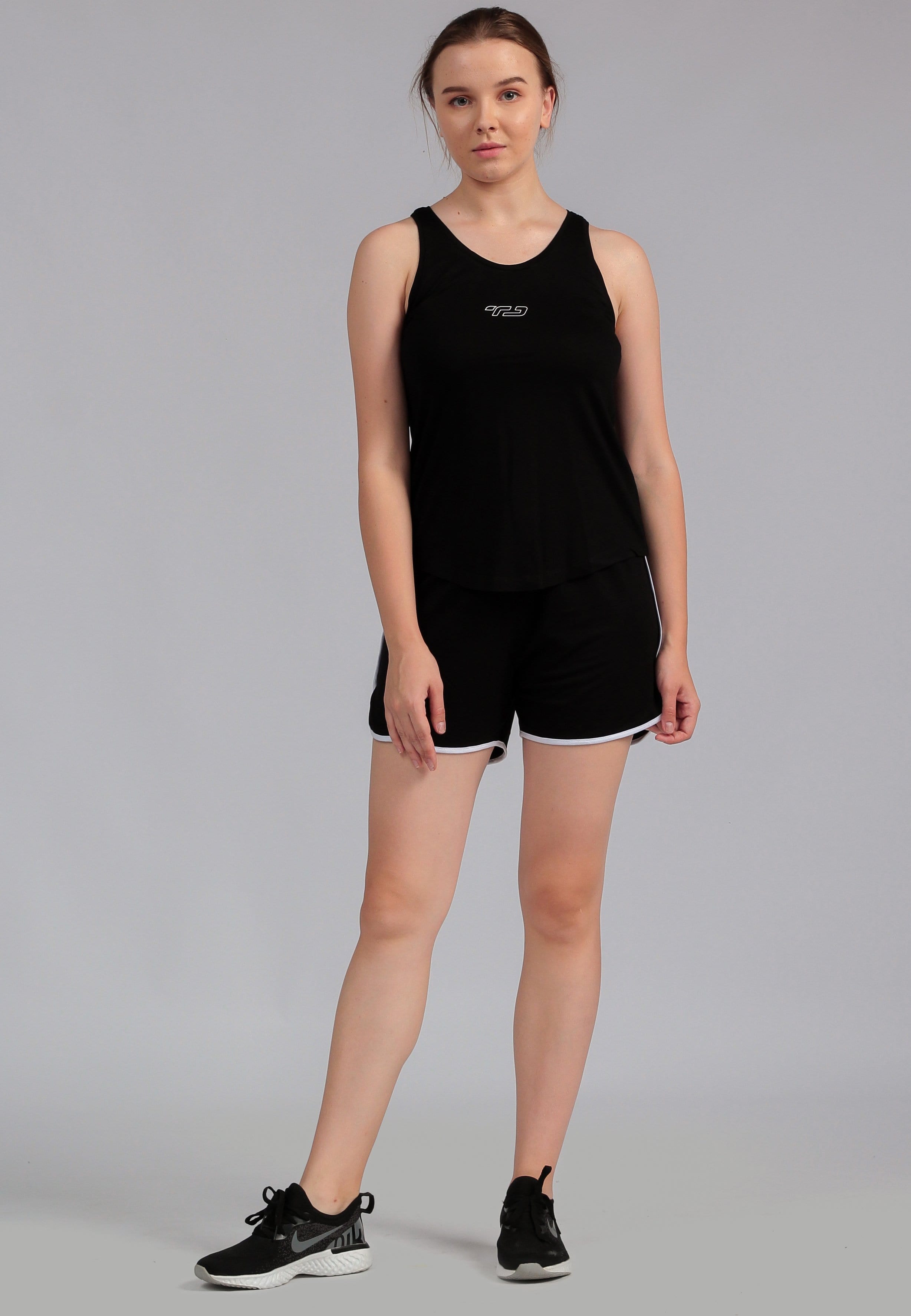 Td Active LSA18 YBC Yoga Sleeveless Dateng Outline Hitam