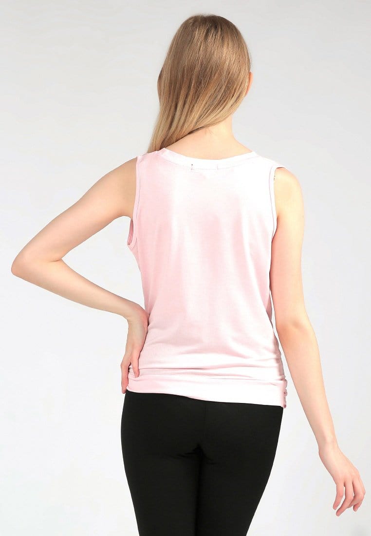 Td Active LSA27 Yoga Pleated Tank Top Namaste Light Pink