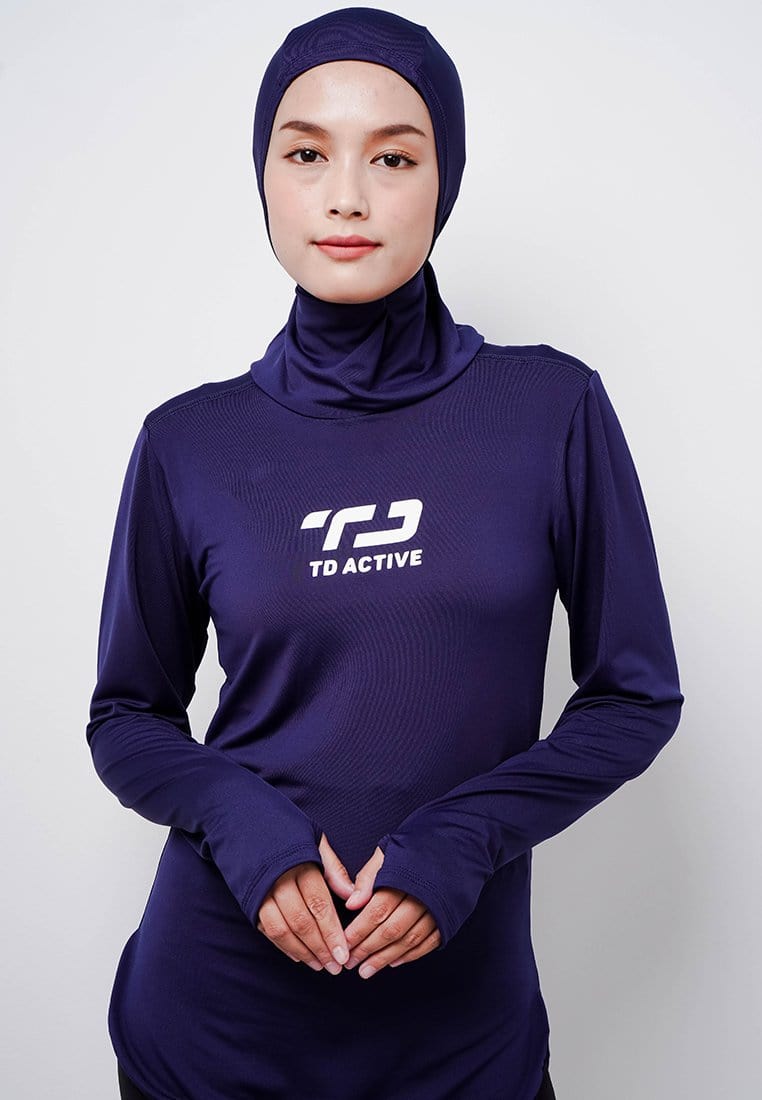 Td Active LSA61 Baju Renang Muslim Inner Hijab 2-in-1 Navy