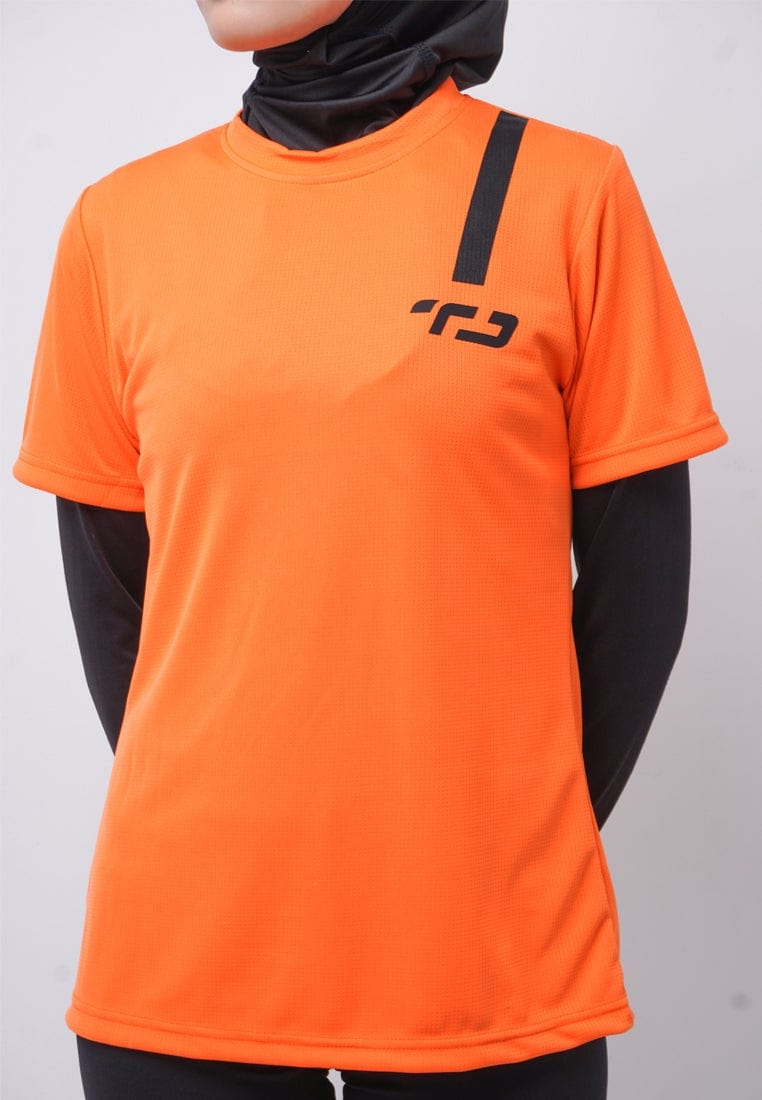 Td Active LSA66 S/S Lds Sport Slash Td Dakir Back Zigzag Orange