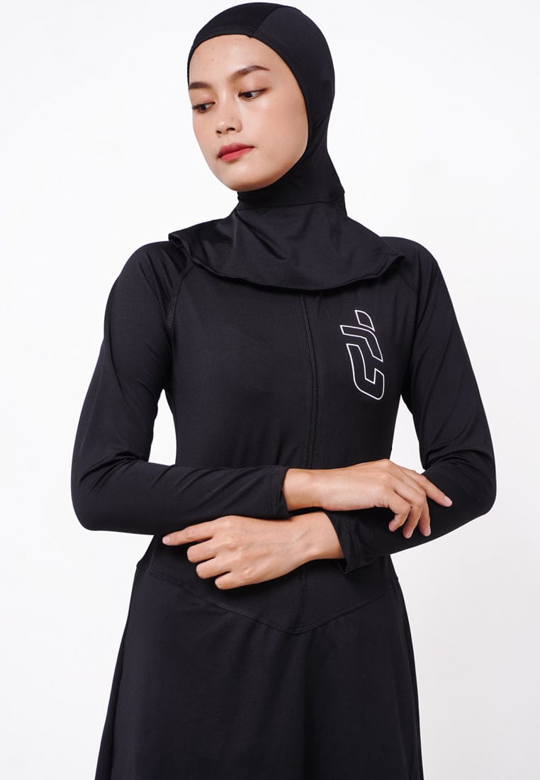 Td Active LSA68 Baju Renang Muslim Jumpsuit Hijab Hitam