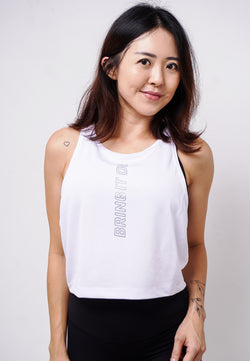 Td Active LSA72 UAT Tanktop Yoga Bring It On Outline Putih