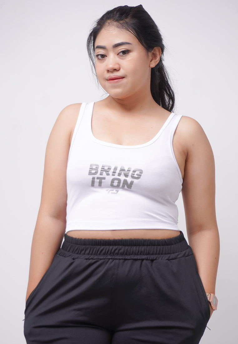 Td Active LSA73 HTK Henley Tanktop Bring It On putih