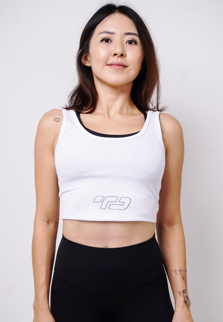 Td Active LSA75 HTK Henley Tanktop Logo Outline Putih