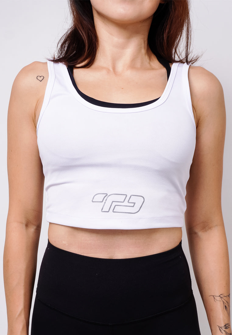 Td Active LSA75 HTK Henley Tanktop Logo Outline Putih