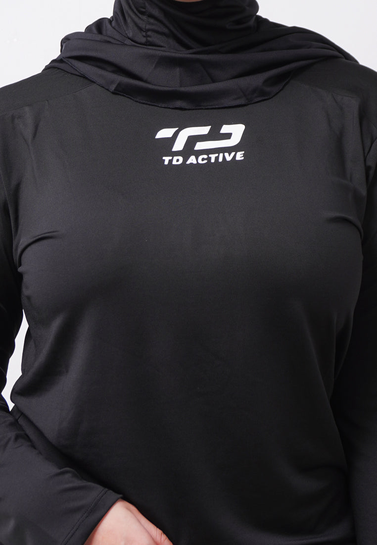 Td Active LSA82 HOL sport hoodies olahraga wanita hitam