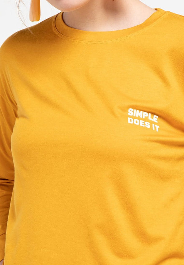 LTB59 LV Simple Does It Mu T-Shirt Mustard