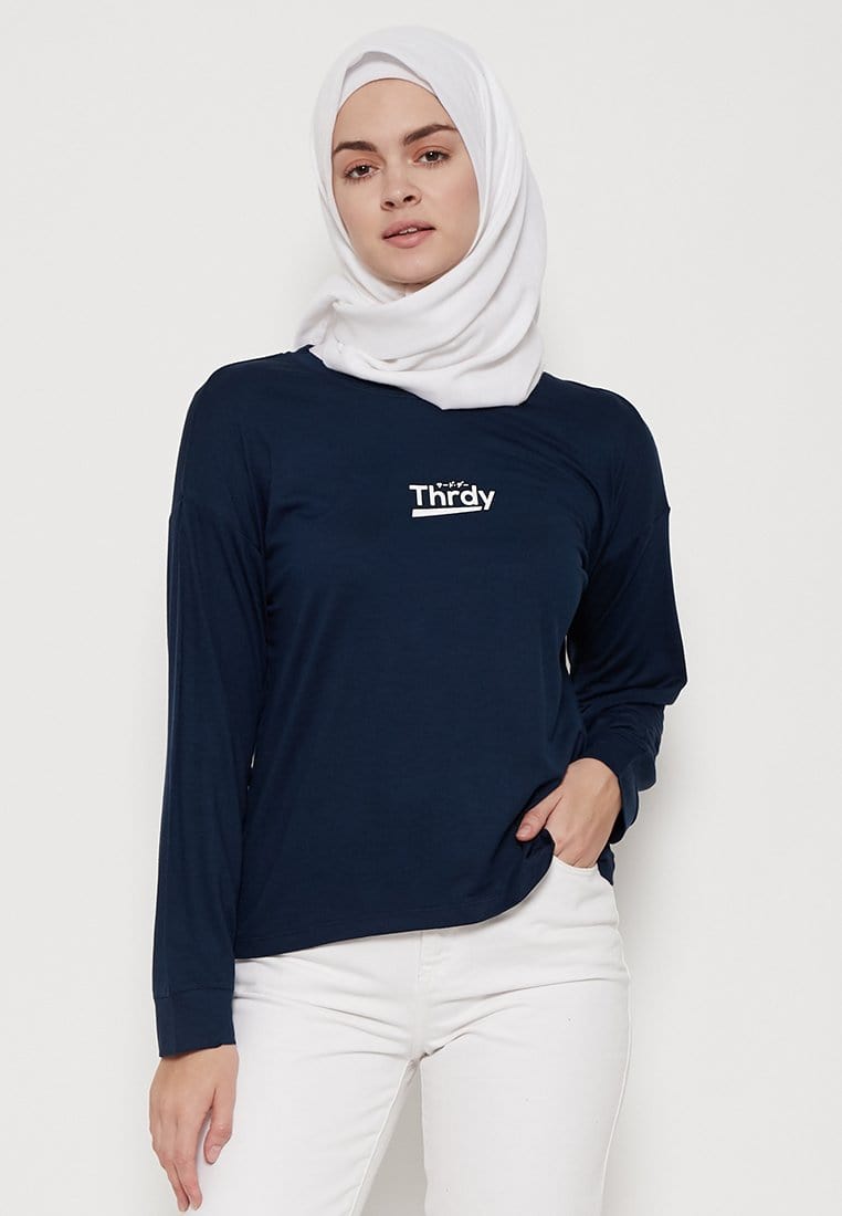 Third Day LTC62 lv thrdy dateng navy kaos hijab ladies