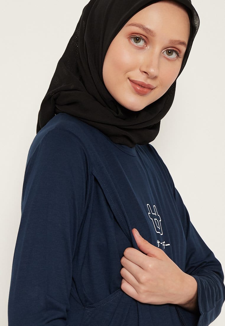 Third Day LTC95 busui with ruffle logo outline dateng hijab lengan panjang wanita