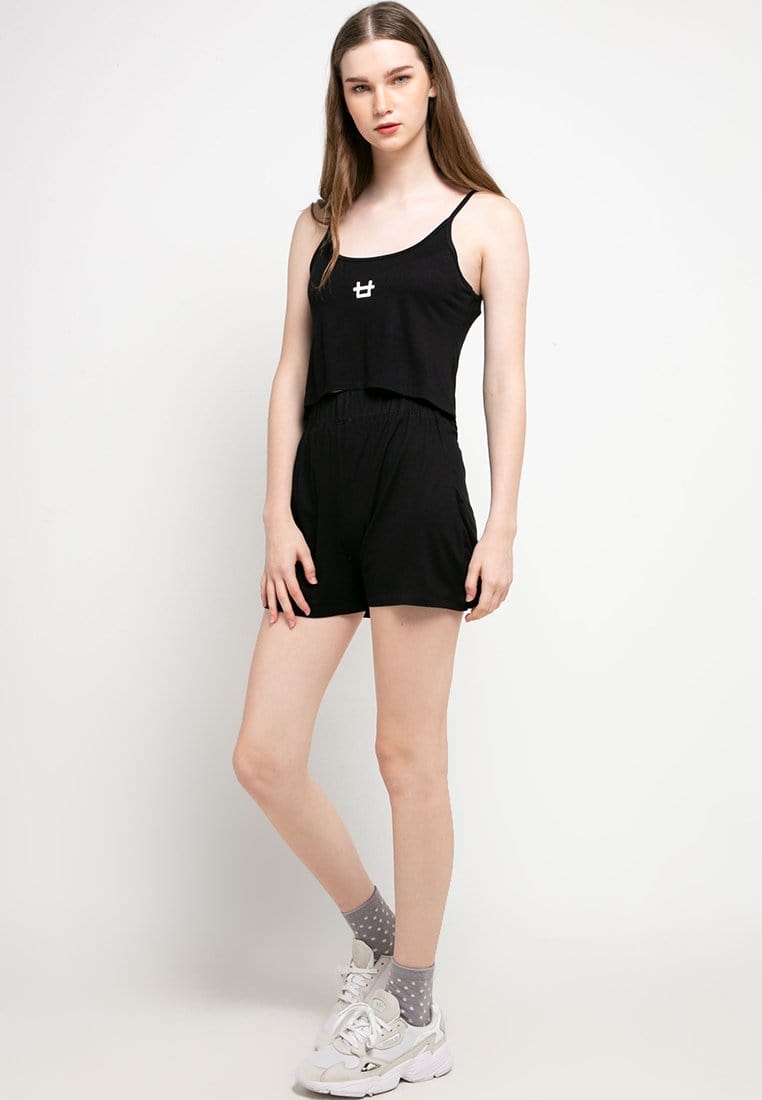 Third Day LTD22 CMS cami set logo hitam camisole kamisol