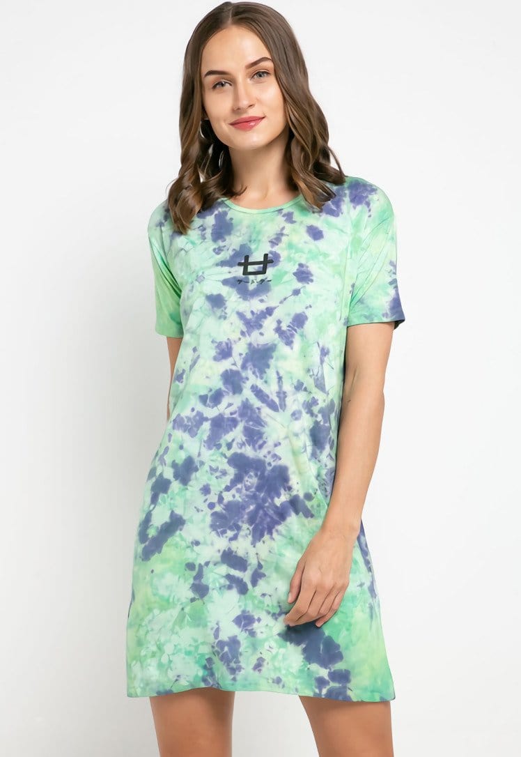 Third Day LTD32 LD dress t-shirt tie dye purple green