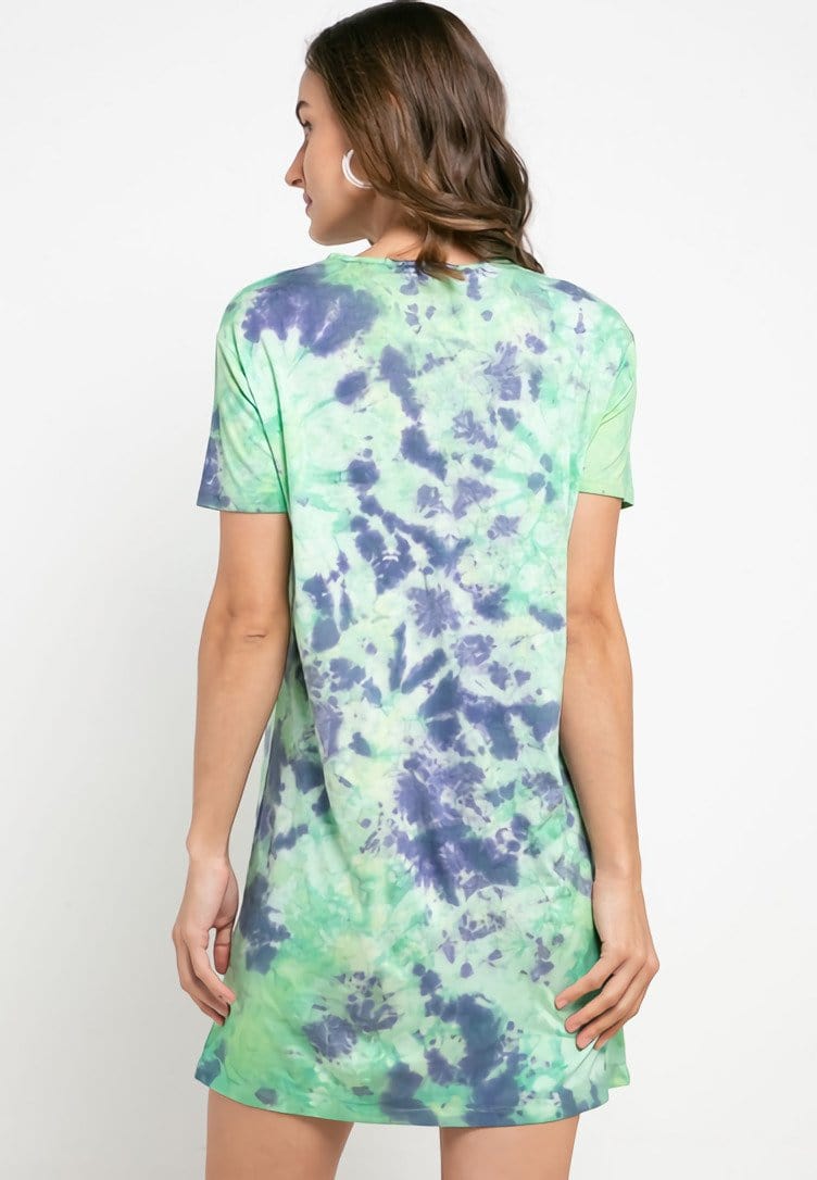 Third Day LTD32 LD dress t-shirt tie dye purple green