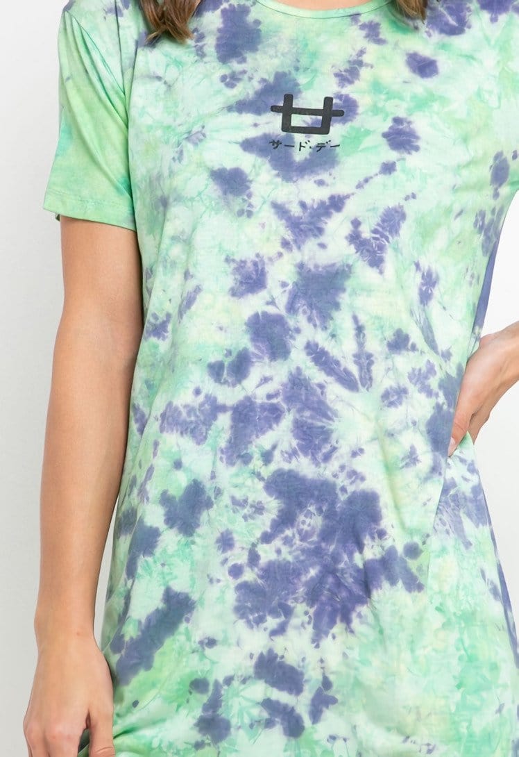 Third Day LTD32 LD dress t-shirt tie dye purple green