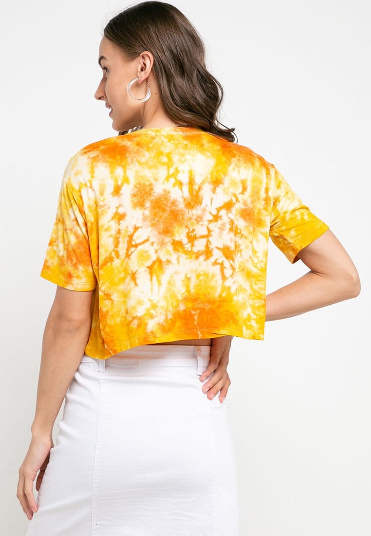 Third Day LTD34 OLC crop top tie dye yellow orange