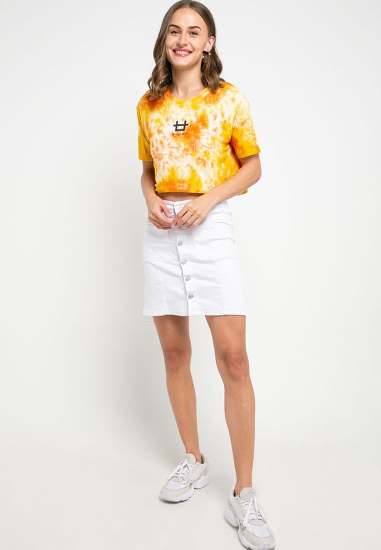 Third Day LTD34 OLC crop top tie dye yellow orange