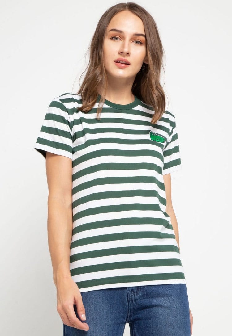 Td Friends LTD48 thirdday stripe green white draco dakir kaos casual wanita