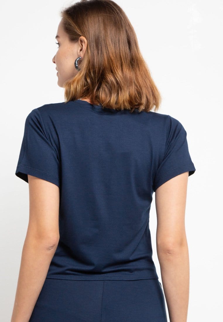 Third Day LTD59 Ck Crop Knot Td Simple Navy