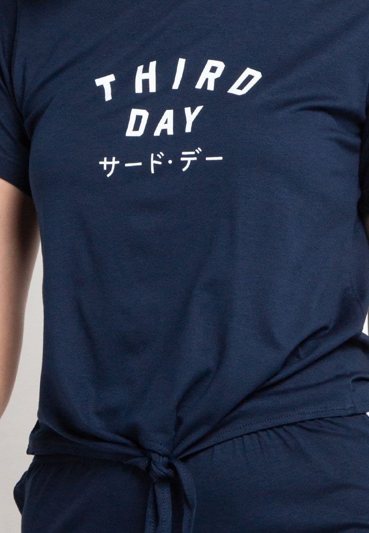 Third Day LTD59 Ck Crop Knot Td Simple Navy