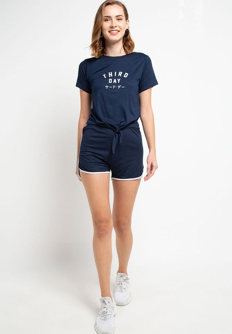 Third Day LTD59 Ck Crop Knot Td Simple Navy