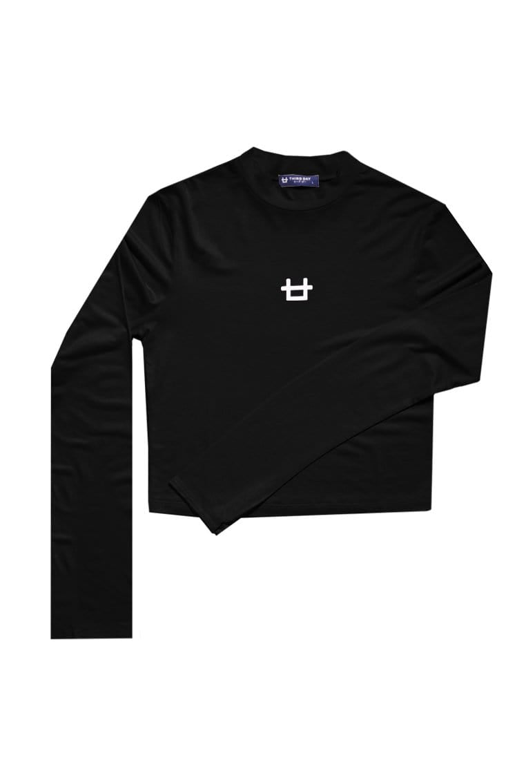 Third Day LTD86 TNLS Turtle Neck Long Sleeve Wanita Logo Hitam