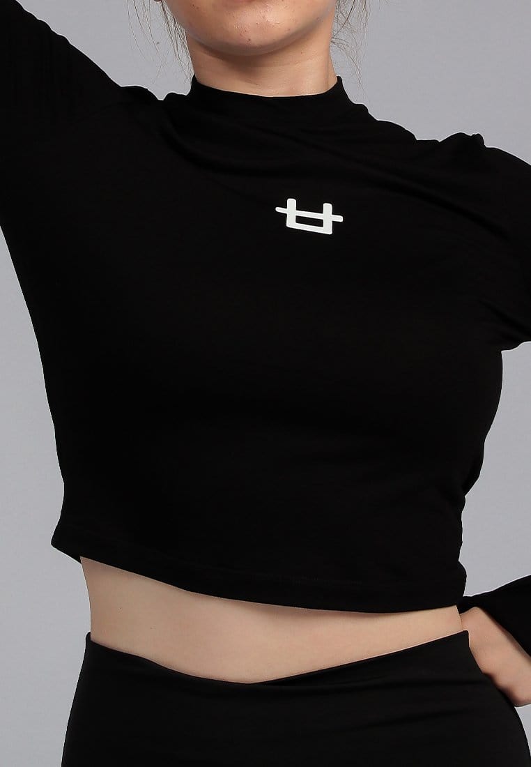 Third Day LTD86 TNLS Turtle Neck Long Sleeve Wanita Logo Hitam