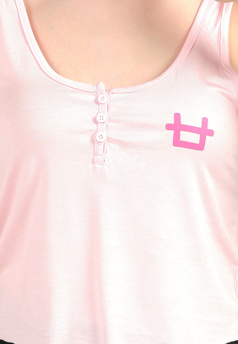 Third Day LTD87 HTK Henley Tank Logo Pink