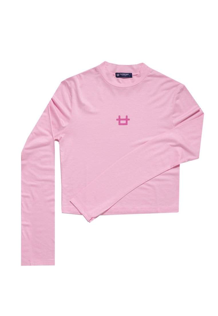 Third Day LTD89 TNLS Turtle Neck Long Sleeve Wanita Logo Pink