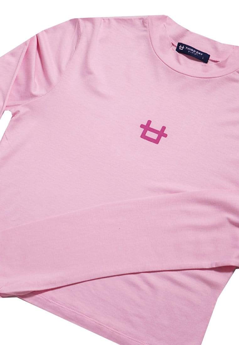 Third Day LTD89 TNLS Turtle Neck Long Sleeve Wanita Logo Pink