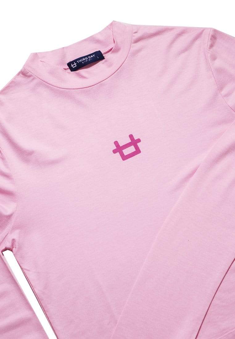 Third Day LTD89 TNLS Turtle Neck Long Sleeve Wanita Logo Pink